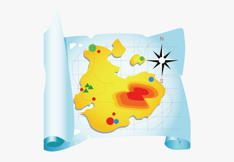 Travel Map - Clipart Map, Transparent Clipart