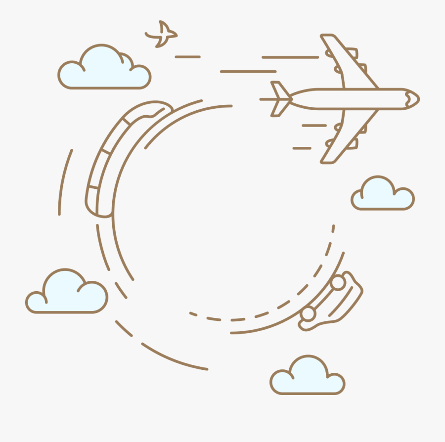 Travel Around Earth, Transparent Clipart