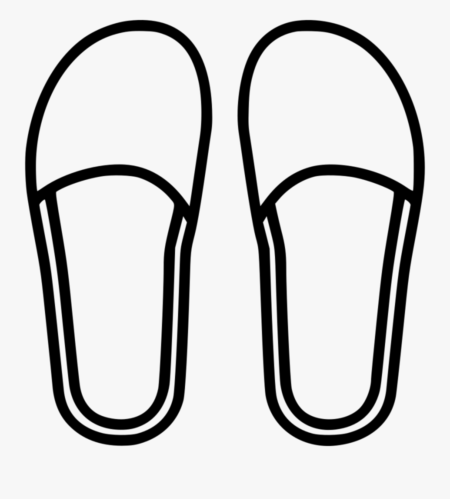 Line Art - Bathrobe Slipper Icon Png, Transparent Clipart