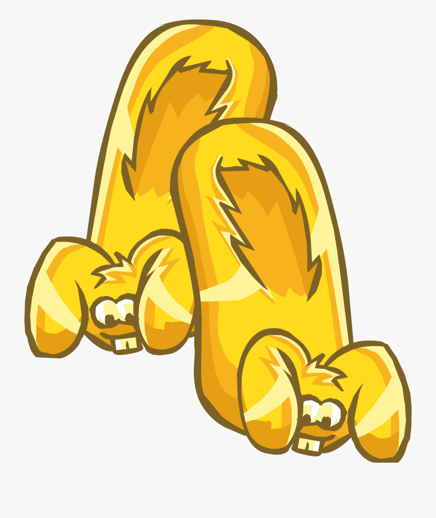 Club Penguin Wiki - Club Penguin Bunny Slippers, Transparent Clipart