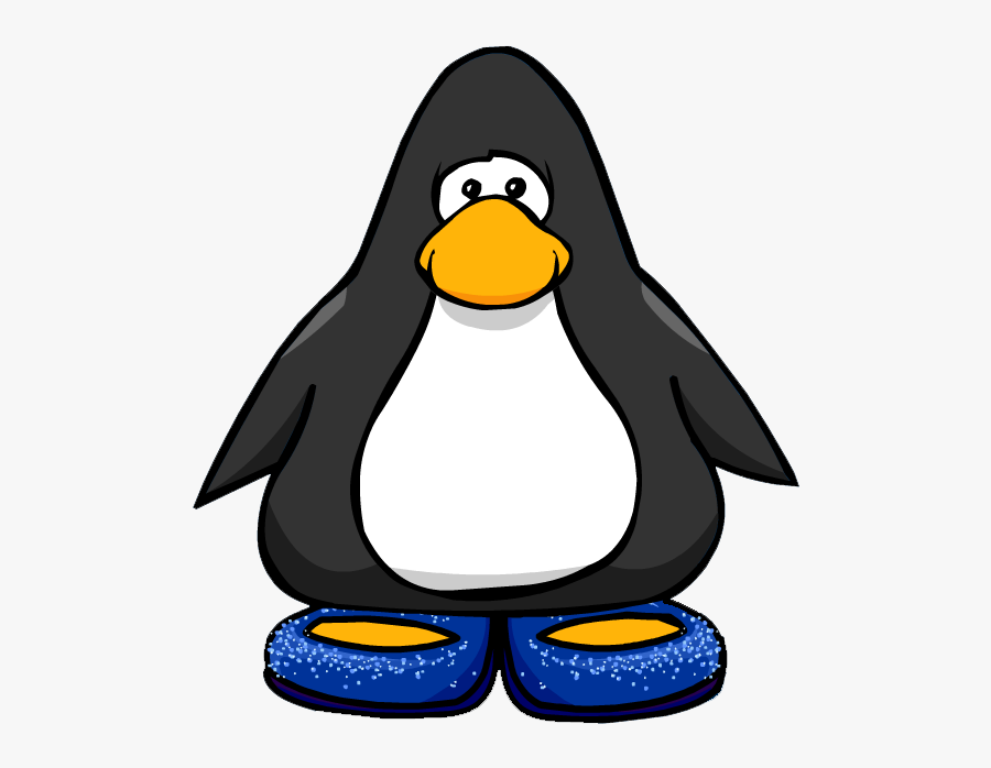 Blue Stardust Slippers From A Player Card - Penguin With A Top Hat, Transparent Clipart