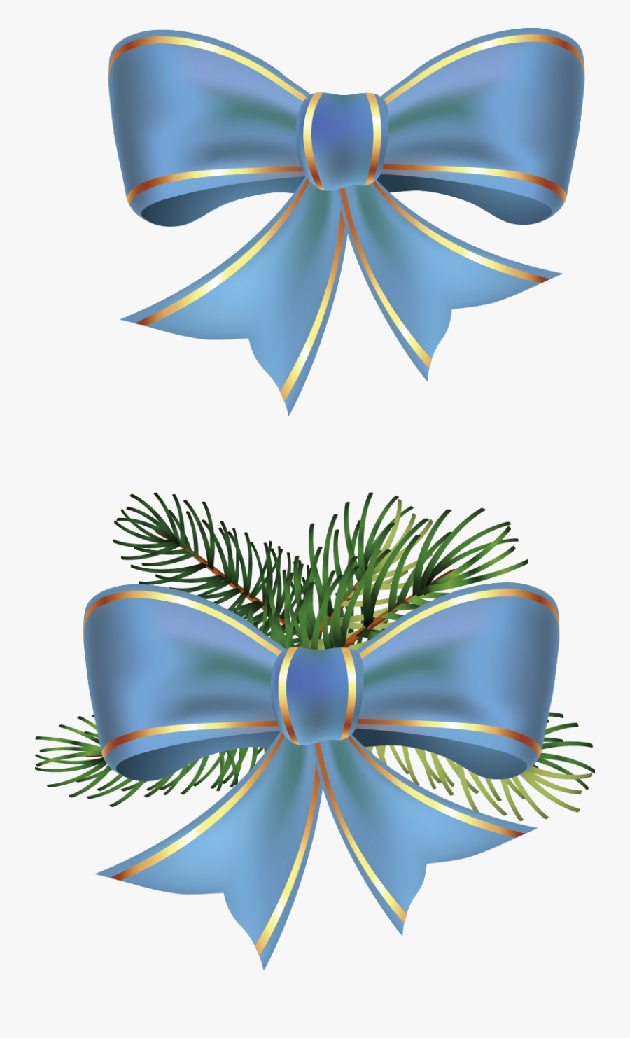 Christmas Ribbon Clip Art, Transparent Clipart