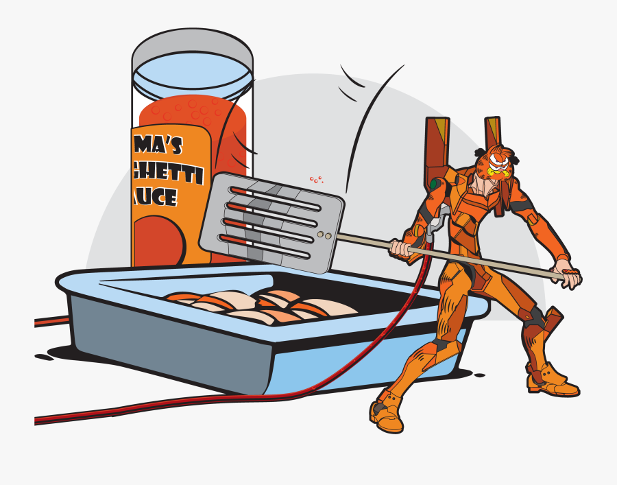 Ma"s Ahetti Uce Cartoon Clip Art Junk Food - Neon Genesis Evangelion Garfield, Transparent Clipart