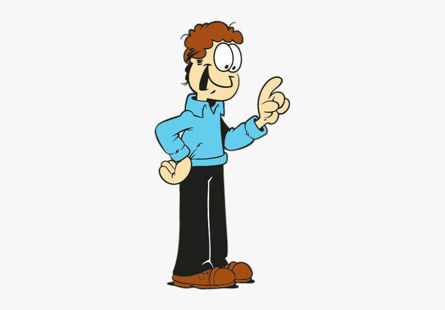 #garfield #jon#people #smile - Transparent Jon Arbuckle Png, Transparent Clipart