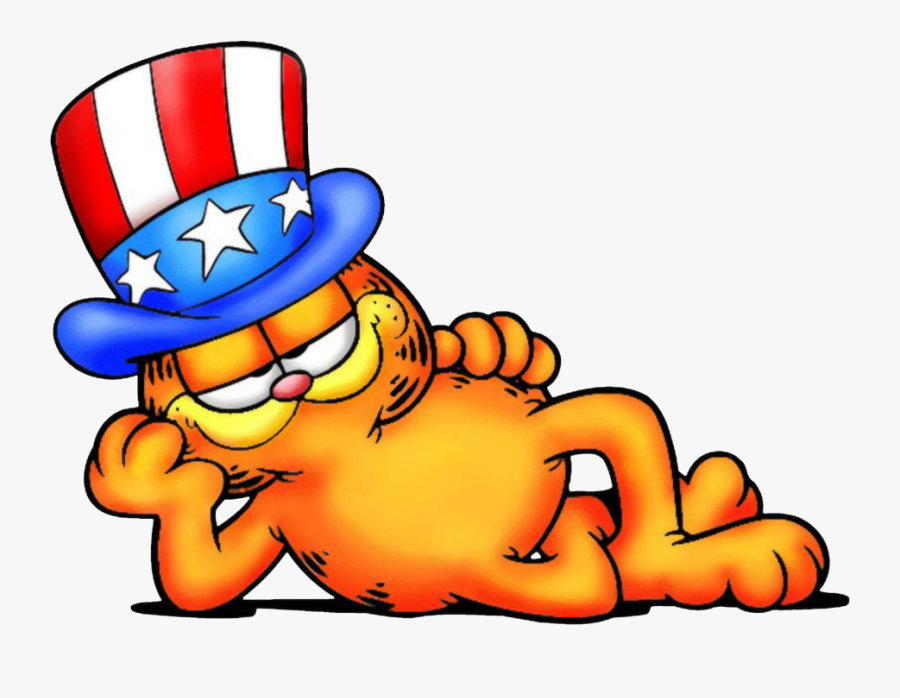Happy 4th Of July Garfield, Transparent Clipart