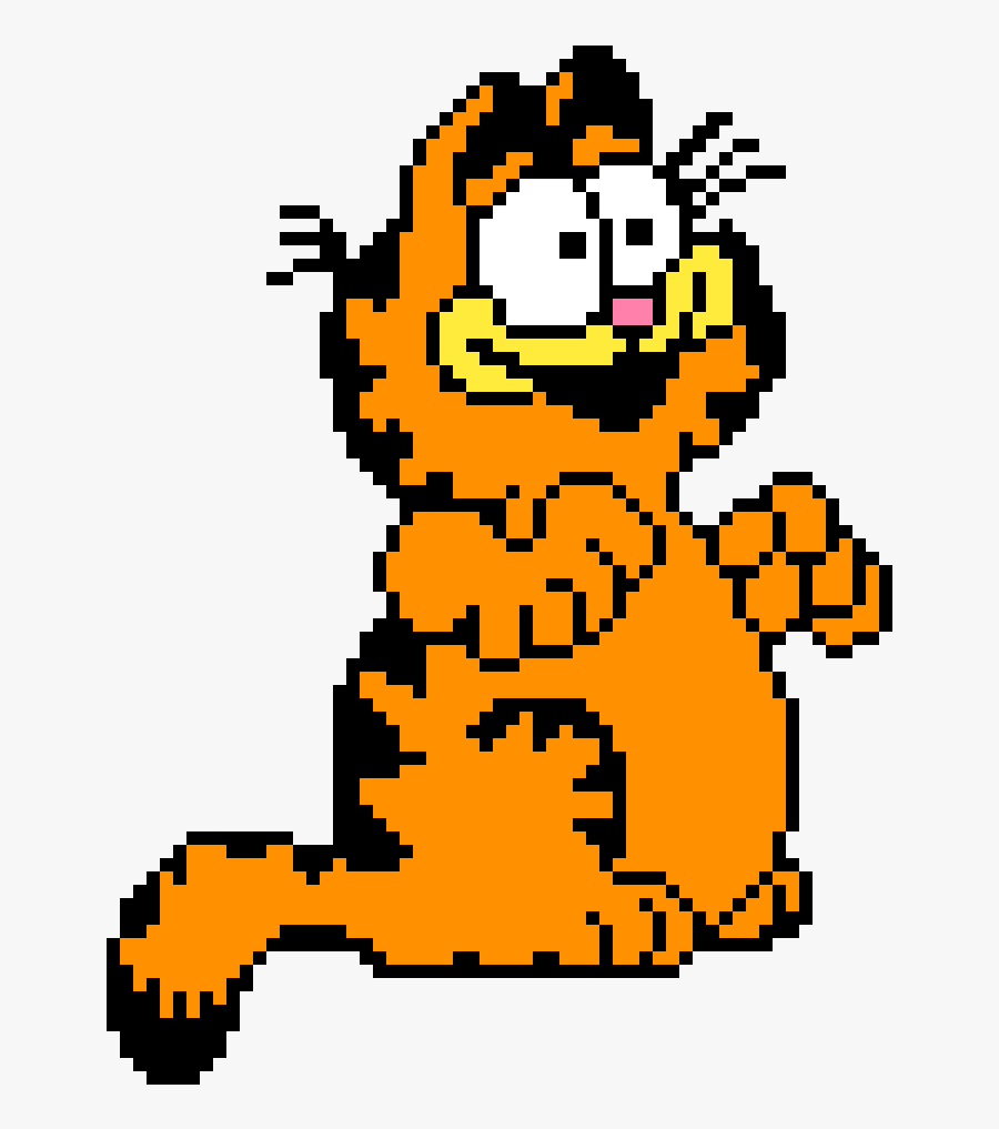 Perler Beads Garfield, Transparent Clipart