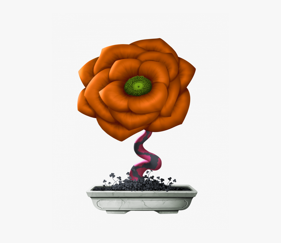 Black Hole Marbled - Flower, Transparent Clipart