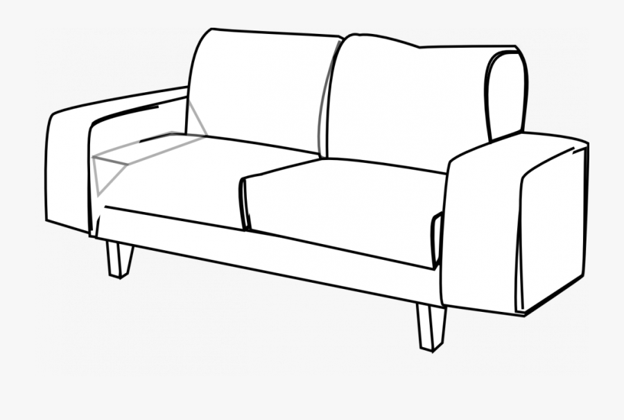 Cute Couch Clip Art, Transparent Clipart