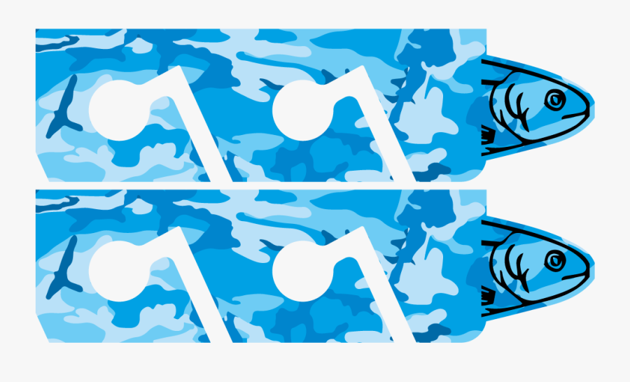 Blue Camouflage Fishing Rod Rack, Transparent Clipart
