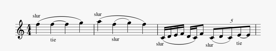 Slur Notes, Transparent Clipart