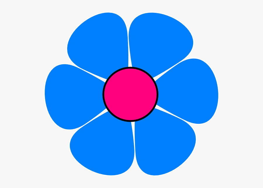 Blue Pink Flower Power Svg Clip Arts - Clip Art 60's Flower Power, Transparent Clipart