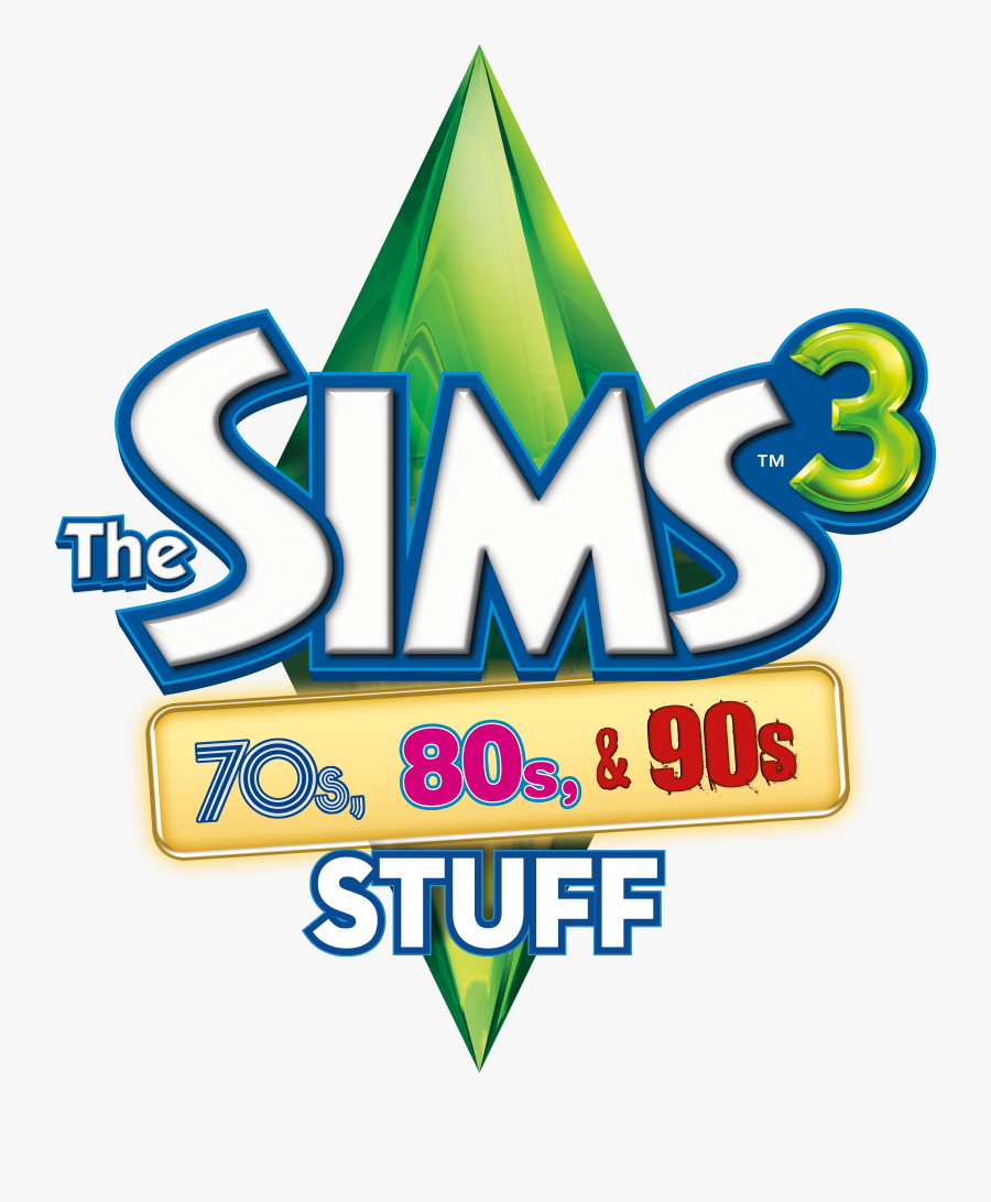 Sims 3 70s 80s & 90s Stuff Logo, Transparent Clipart