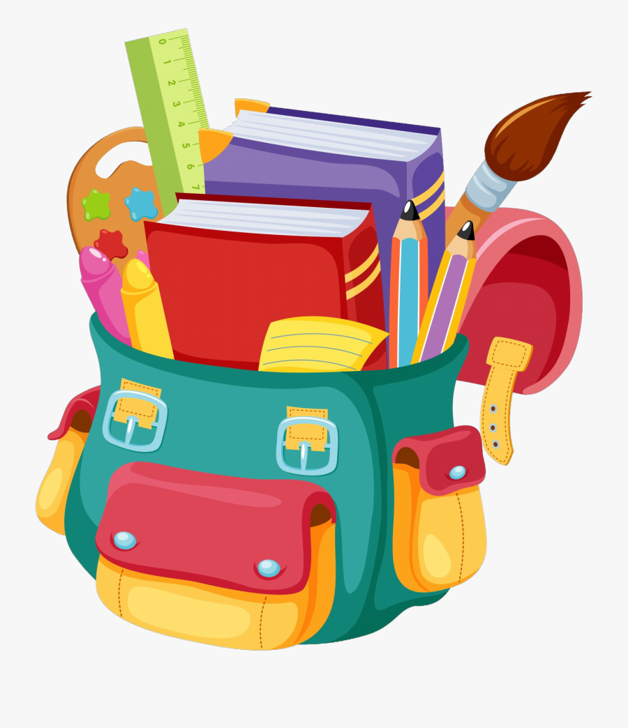 School Bag Vector Png, Transparent Clipart