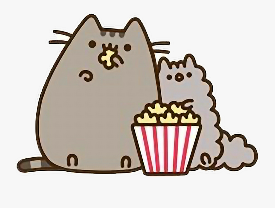 Transparent Popcorn Clip Art - Pusheen And Stormy Popcorn, Transparent Clipart