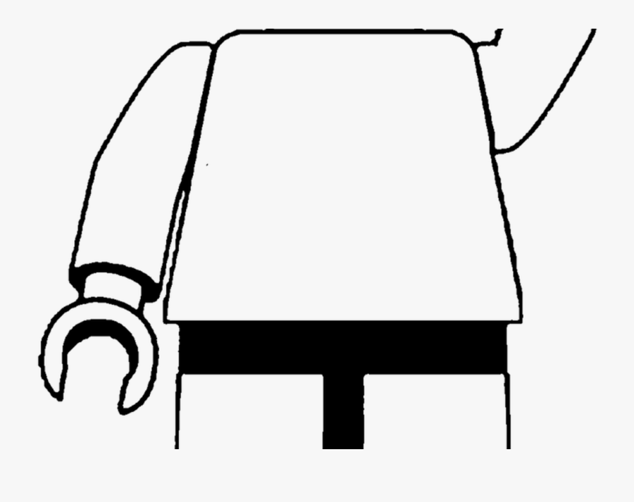 Transparent Lego Brick Clipart Black And White - Lego Minifigure Template Png, Transparent Clipart