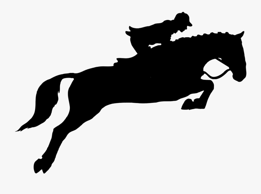 Horse Jumping Hurdle Png - Horse And Rider Silhouette Jumping , Free