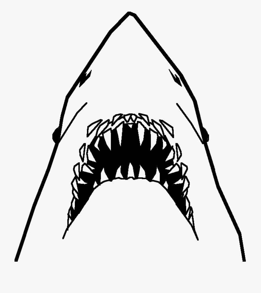 Jaws Drawing, Transparent Clipart