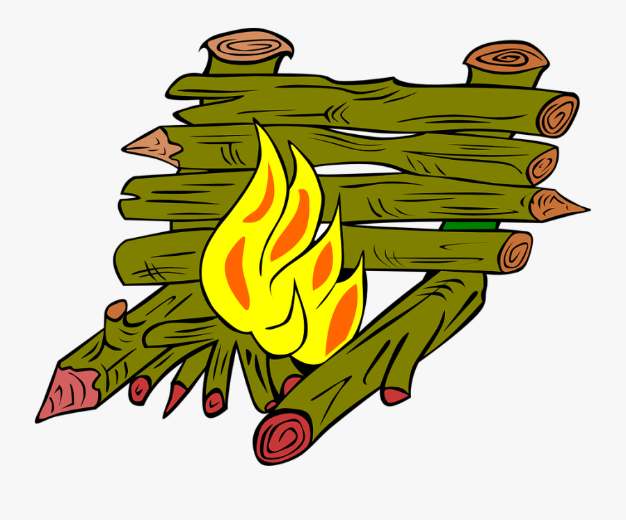Flames, Wooden, Fire, Logs, Burning, Wood - Wood Clip Art, Transparent Clipart