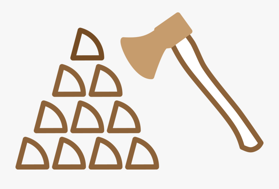 Firewood Stack And Ax Icon For Above And Beyond Tree, Transparent Clipart