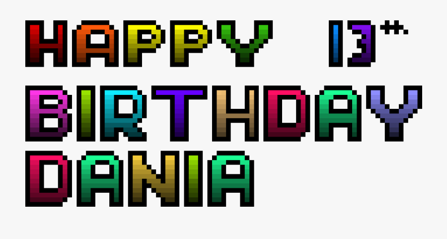 Happy Birthday Pixel Art, Transparent Clipart