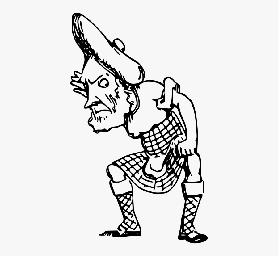 Line Art,head,art - Man In Skirt Drawing, Transparent Clipart