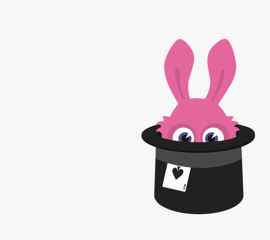 Cartoon, Hat, Magic, Rabbit - Rabbit Out Of A Hat Clipart, Transparent Clipart