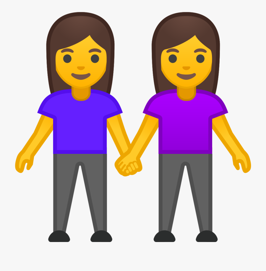 Transparent Two People Holding Hands Clipart - Emoji Pareja Png, Transparent Clipart