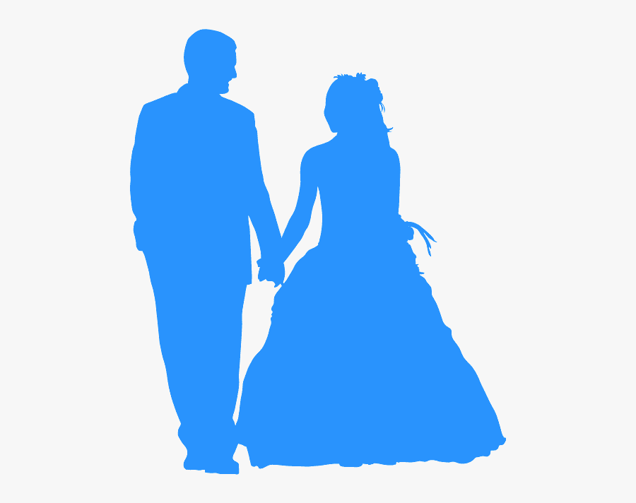 Married Couple Silhouette Png, Transparent Clipart