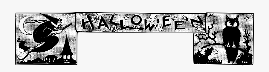 Halloween Decorative Line Clip Arts - Illustration, Transparent Clipart