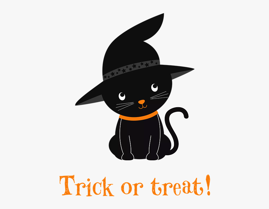 Cat, Halloween, Black, Animal, Fantasy, October, Autumn - Halloween Cat Transparent Background, Transparent Clipart