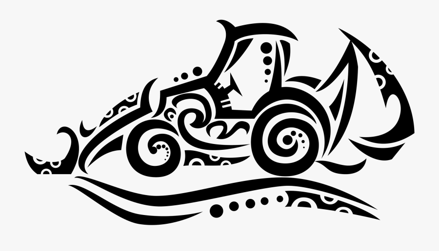 Backhoe Image Black And White, Transparent Clipart