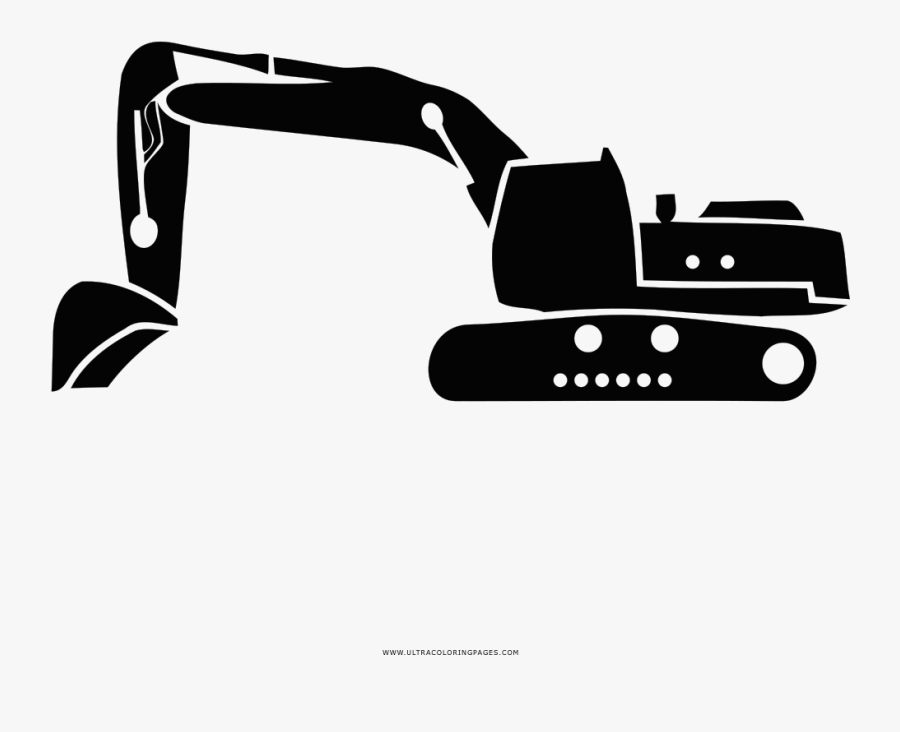 Backhoe Coloring Page - Excavation, Transparent Clipart
