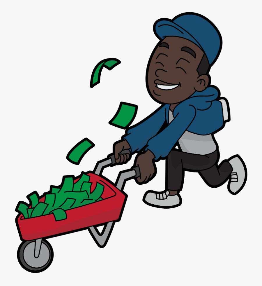 Black People With Money Cartoon, Transparent Clipart