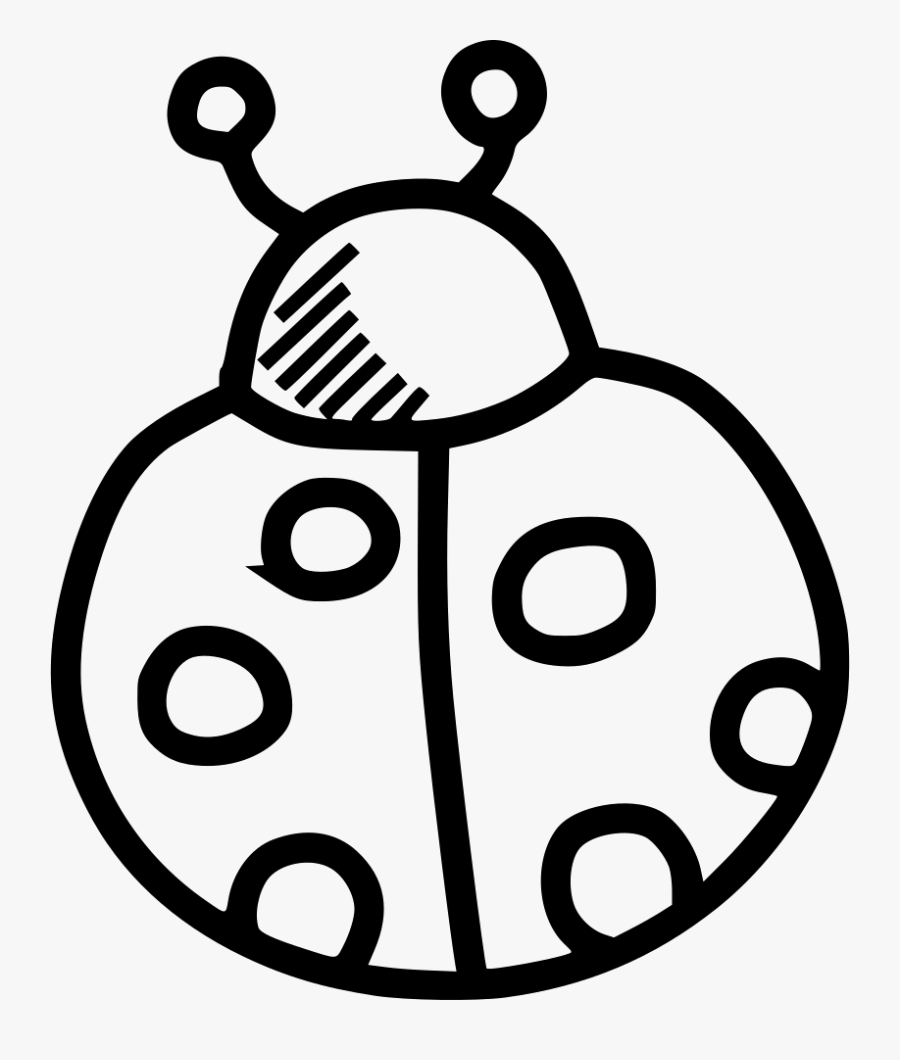 Ladybug Spring Insect Luck - Line Art, Transparent Clipart