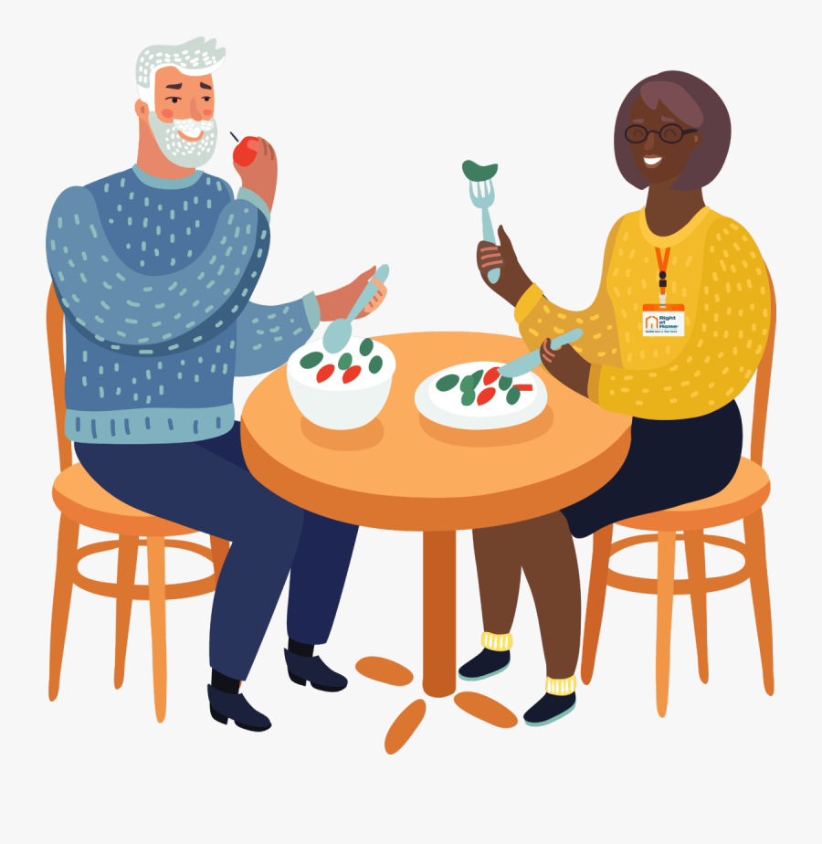 Man Eating Dinner Cartoon , Free Transparent Clipart - ClipartKey