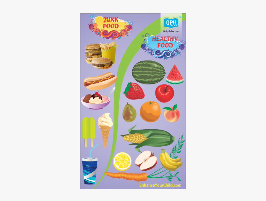 Clip Art Healthy Food Poster - Healthy Food Vs Junk Food Posters, Transparent Clipart