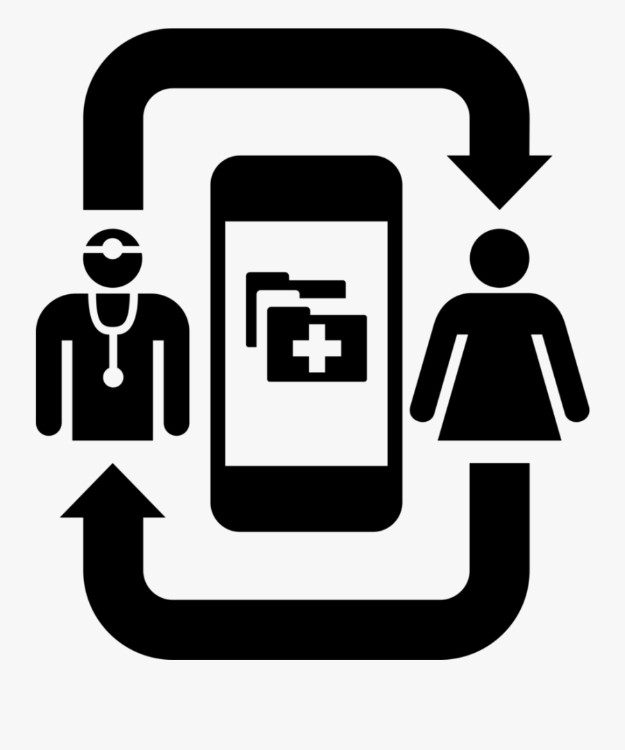 Doctor And Patient Icons - Electronic Health Record Icon, Transparent Clipart