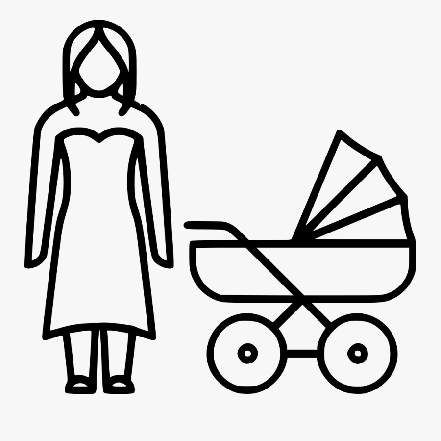 Mom Baby - Drawing Of Mom And Baby, Transparent Clipart