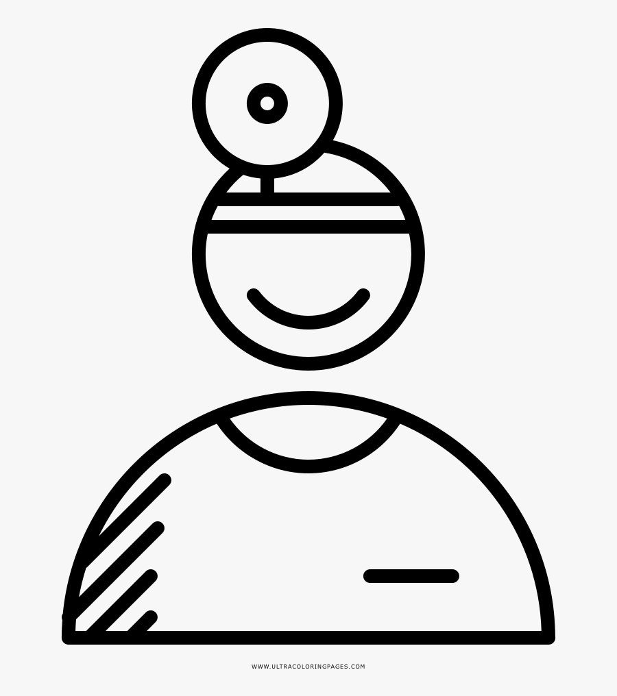 Doctor Coloring Page - Circle, Transparent Clipart