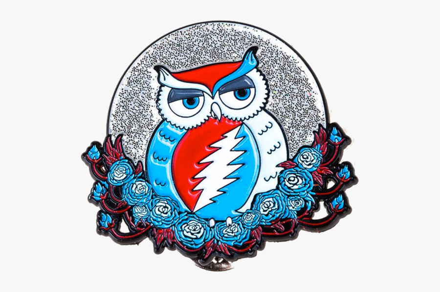 Grateful Dead Owl Pins - Grateful Dead Owl, Transparent Clipart