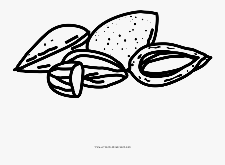 Almond Coloring Page - Almendras Para Colorear Png, Transparent Clipart