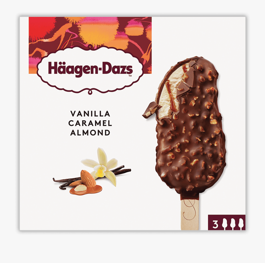 Vanilla Caramel Almond Stickbar Multipac Shn - Vanilla Caramel Almond Haagen Dazs, Transparent Clipart