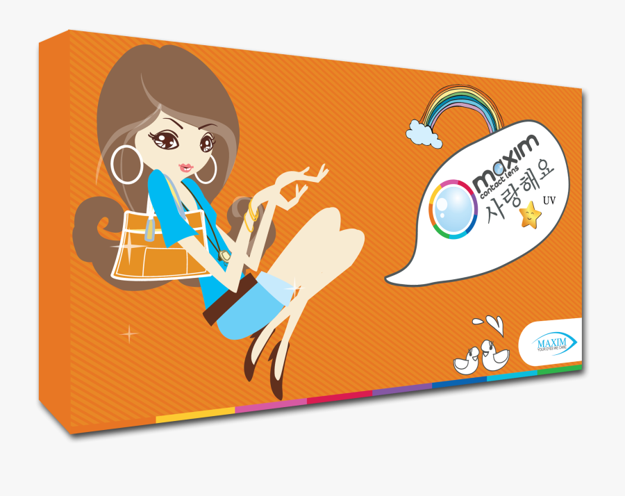 คอนแทคเลนส์ Maxim กล่อง ส้ม, Transparent Clipart