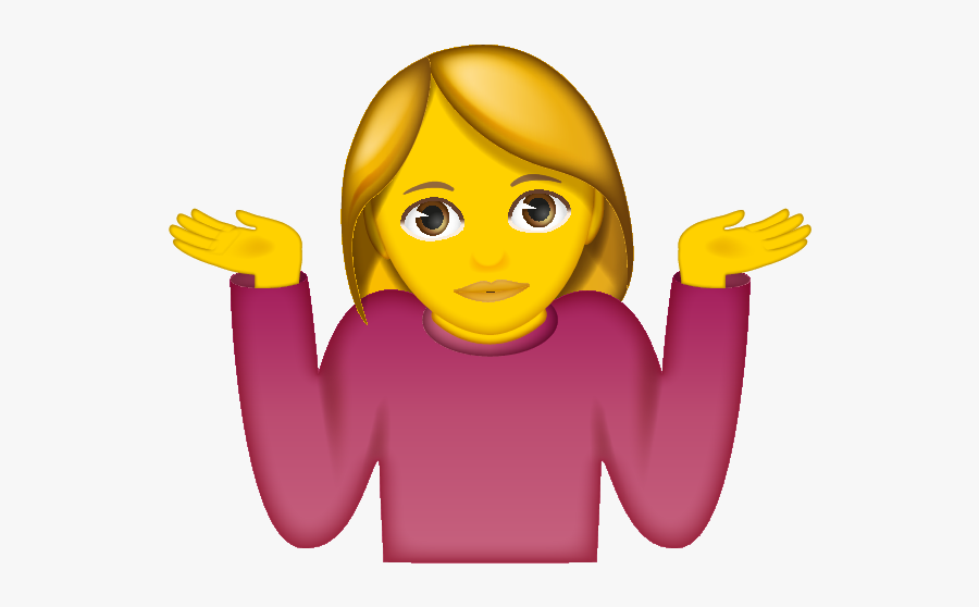 Shrugging Emoji, Transparent Clipart