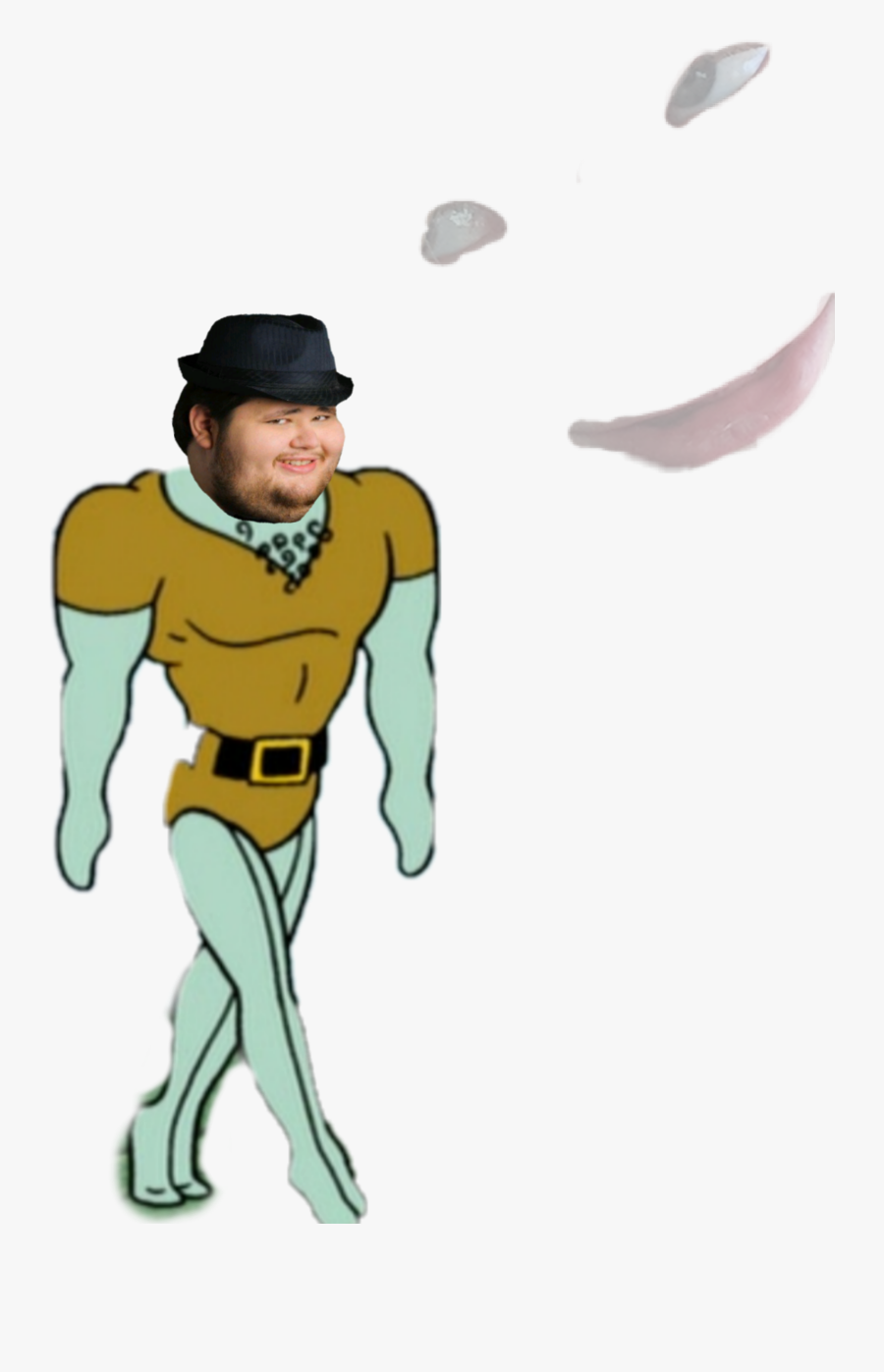 #fedora - Handsome Squidward, Transparent Clipart