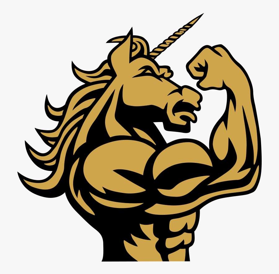 Unicorn With Six Pack, Transparent Clipart