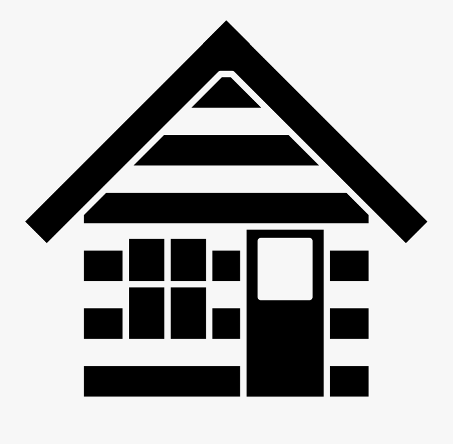 Cabin House Outline - Cabin Png Silhouette Transparent Background, Transparent Clipart