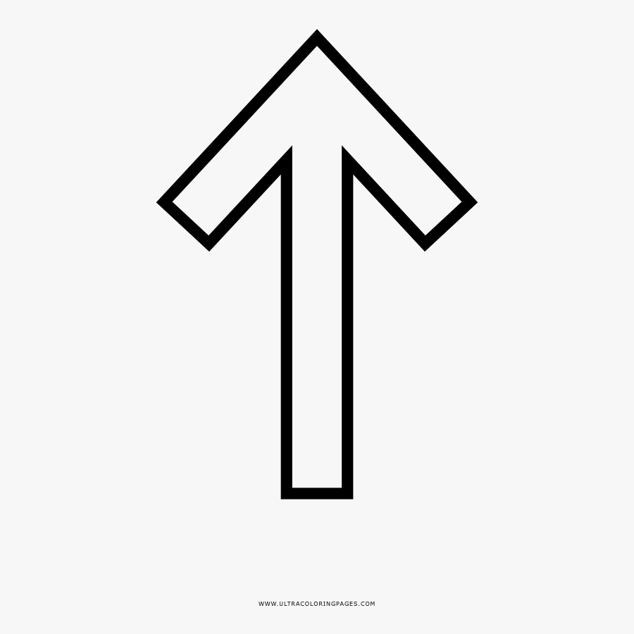 Up Arrow Coloring Page - Dibujos De Flecha Para Arriba, Transparent Clipart