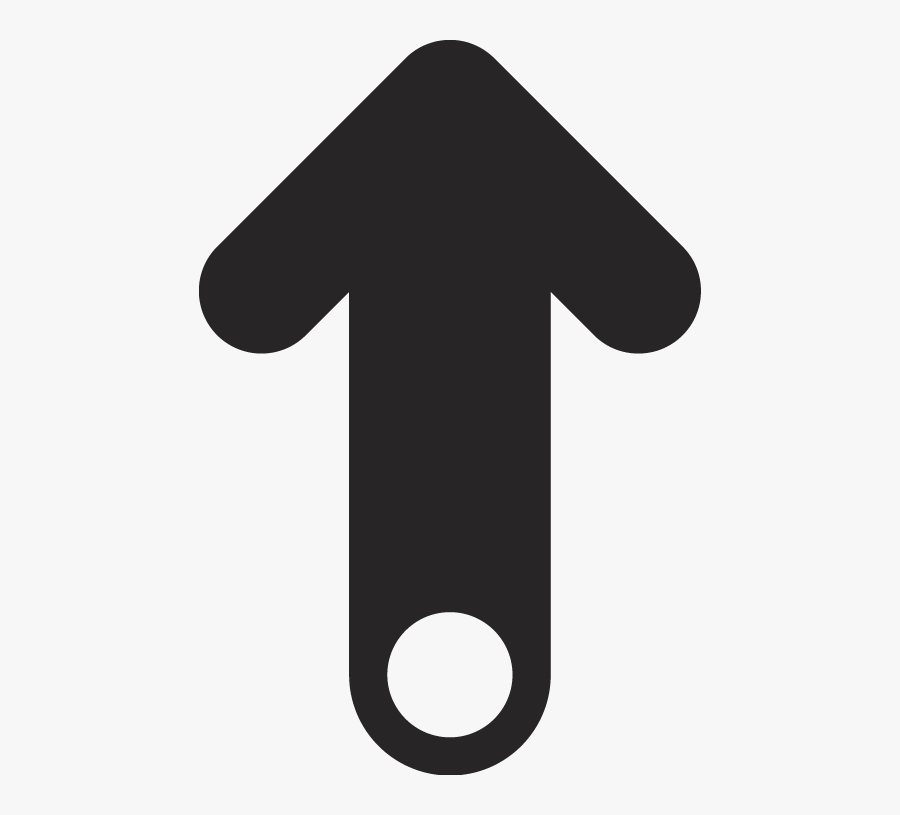 Up Arrow With White Dot Tail, Transparent Clipart