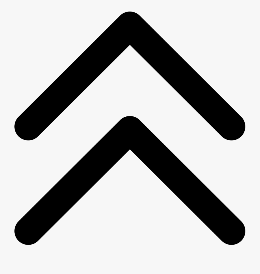 Upward Fold Comments - Double Up Arrow Icon, Transparent Clipart